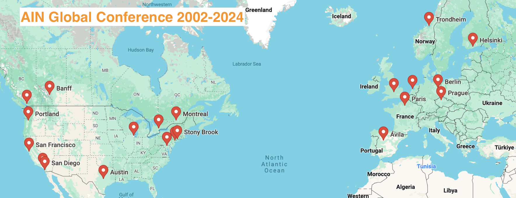 AIN Global Conference Map